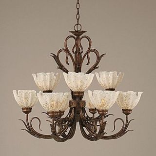 Toltec Lighting Swan 9 Light Chandelier