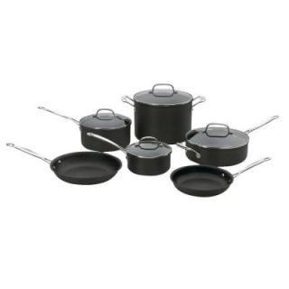 Cuisinart Chef's Classic 10 Piece Non Stick Hard Anodized Cookware Set 66 10