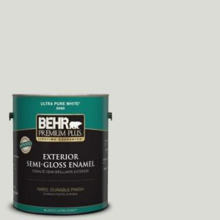BEHR Premium Plus 1 gal. #BWC 29 Silver Feather Semi Gloss Enamel Exterior Paint 505001