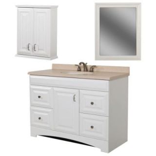 St. Paul Providence Bath Suite with 48 in. Vanity with Vanity Top in OJ and Wall Mirror in White DISCONTINUED BSPR48WMP3COM WH