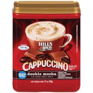 Hills Bros Sugar Free Double Mocha Cappuccino Beverage Mix, 12 oz