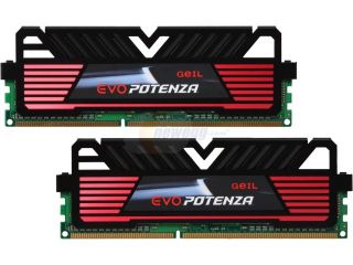 GeIL EVO POTENZA 8GB (2 x 4GB) 240 Pin DDR3 SDRAM DDR3 1600 (PC3 12800) Desktop Memory Model GPB38GB1600C9DC