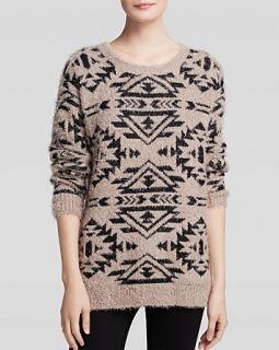 BB DAKOTA Sweater   Jacquard Fuzzy Knit