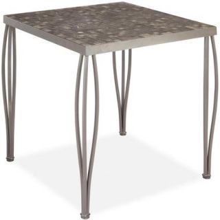 Home Styles Glen Rock Marble Square Outdoor Bistro Table, Gray
