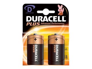 Duracell Plus D/LR20 alkaline batteries 2 Pack   fresh stock