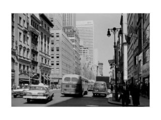 USA, New York State, New York City, Fifth Avenue with new Tishman Building seen from 47th Street Poster Print (18 x 24)