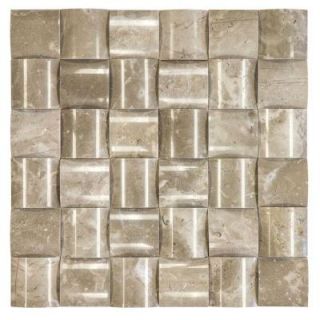 Jeffrey Court Interface Grey 11 1/2 in. x 11 1/2 in. x 15 mm Stone Mosaic Tile 99766