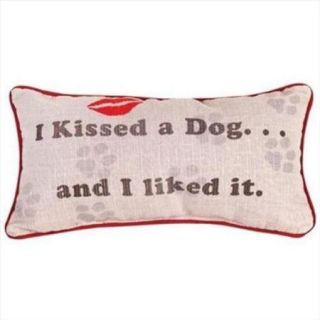 17" I Kissed A Dogand I Liked It Printed Indoor/ Outdoor Decorative Pillow