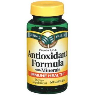 Spring Valley: Antioxidant Formula w/Minerals Softgels Dietary Supplement, 60 Ct