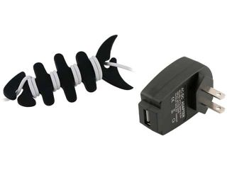 Insten Black AC Charger + Fishbone Wrap Compatible with Samsung Galaxy S3 SIII i9300 S4 SIV i9500 N7100