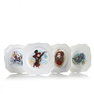 Disney® Set of 4 Fluted Square Porcelain Plates   7986065