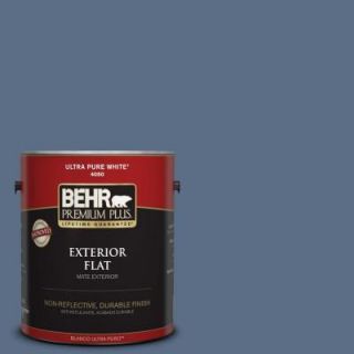 BEHR Premium Plus 1 gal. #ECC 57 3 Always Indigo Flat Exterior Paint 430001