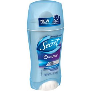 Secret Outlast Xtend Completely Clean Invisible Solid Antiperspirant/Deodorant, 2.6 oz