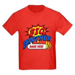 Cafepress Personalized Big Brother Superhero Kids Dark T Shirt