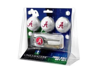 LinksWalker SL LW CO3 ACT 3PKK Alabama Crimson Tide 3 Ball Gift Pack With Kool Tool