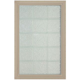 Pittsburgh Corning LightWise Icescapes Sand Vinyl New Construction Glass Block Window (Rough Opening: 33.1875 in x 48.75 in; Actual: 32.1875 in x 47.75 in)