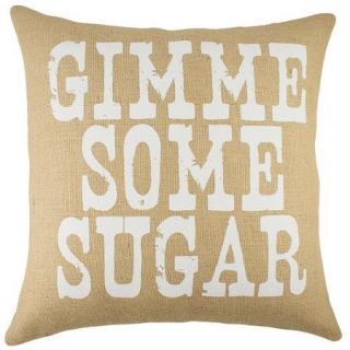 TheWatsonShop Gimme Some Sugar Burlap Throw Pillow