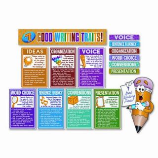 Scholastic 7 Good Writing Traits Bulletin Board Cut Out