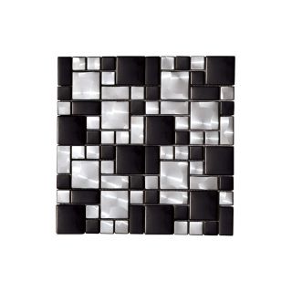 Metalico Metal Look 12 x 12 Mosaic Tile in Black and White