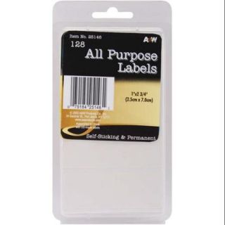 Labels White All Purpose 1"X2.75" 128/Pkg