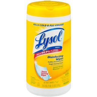 Lysol Disinfecting Wipes Value Pack, Lemon and Lime Blossom, 240 Count