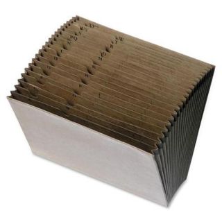 Skilcraft Expanding A z File Pocket   Letter   8.5" X 11"   15" Expansion   1 Each   Brown (NSN2861722)
