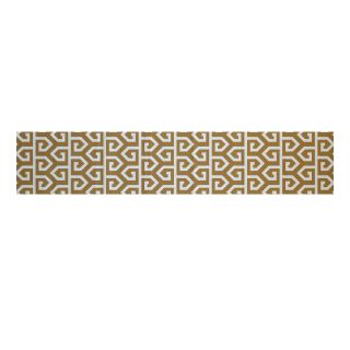 Keyed Up Geometric Print Gold Indoor/Outdoor Area Rug by e by design