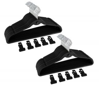 NeoFresh ClutterFree Setof50 Scented Slim Hangers & 10 Pant Clips —