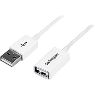 StarTech 3.3 USB 2.0 Male to Female Extension Cable, White