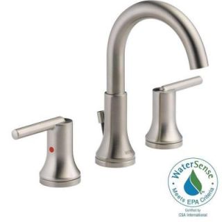 Delta Trinsic 8 in. Widespread 2 Handle High Arc Bathroom Faucet in Venetian Bronze with Metal Pop Up 3559 RBMPU DST