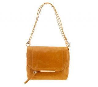 B.Makowsky Jynx Glazed Leather Shoulder Bag —
