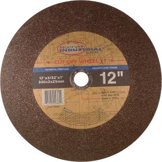 Northern Industrial Chop Saw Blade — 12in.dia., Model# 66253224381-4