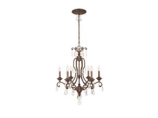World Imports 2946 66 Palermo Clct 6 Lgt Chandelier, Patina