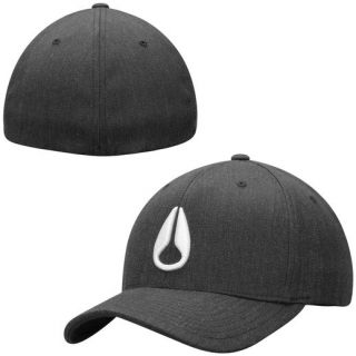 Nixon Heather Gray Deep Down Athletic Fitted Hat