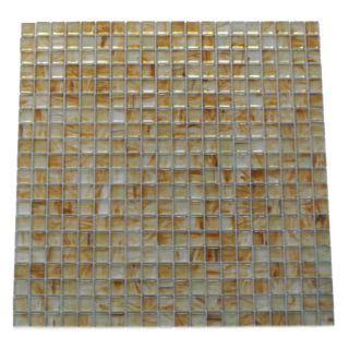 Amber 0.63 x 0.63 Glass Mosaic Tile in Brushed Gold