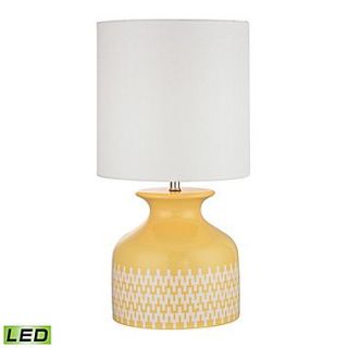 Dimond Lighting Carnforth 582D2503 LED9 20 Table Lamp, Sunshine Yellow/Extended Chevron