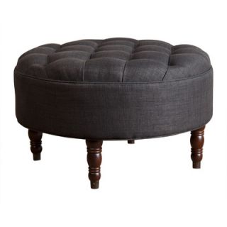 Bethany Round Flip Top Tufted Ottoman by Abbyson Living