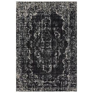 Feizy Settat Wool and Art Silk Pile Transitional Rug, 10 x 132, Black/Ecru