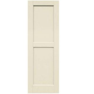 Winworks Wood Composite 15 in. x 45 in. Contemporary Flat Panel Shutters Pair #651 Primed/Paintable 61545651