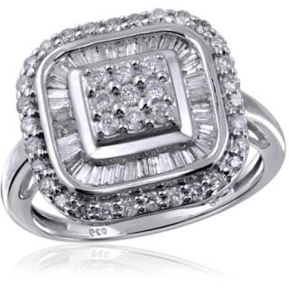 JewelersClub 1.00 CTW White Diamond Ring in Sterling Silver