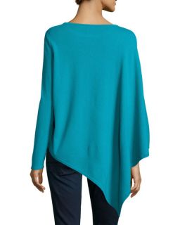 Cashmere Collection One Sleeve Cashmere Asymmetric Poncho