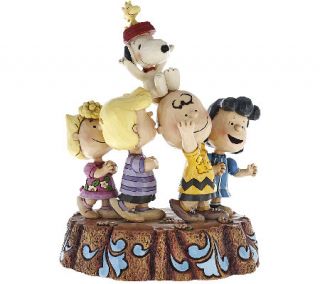 Jim Shore Peanuts 65th Anniversary HOORAY Figurine —