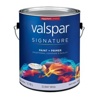 Valspar Signature Signature White Eggshell Latex Interior Paint and Primer in One (Actual Net Contents: 128 fl oz)