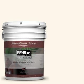 BEHR Premium Plus Ultra 5 gal. #PWN 20 Whipping Cream Eggshell Enamel Interior Paint 275005