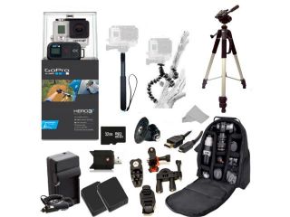 GoPro HERO3+ Black Edition Camera (CHDHX 302) + Action Pro Series All In 1 ATV/Bike Kit Designed for Bike Mount Motorcross, ATV, ROAD, MOUNTAIN, snowmobile + Extra Necessary Accessories