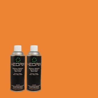 Hedrix 11 oz. Match of 4C5 3 Orange Torch Low Lustre Custom Spray Paint (2 Pack) 4C5 3