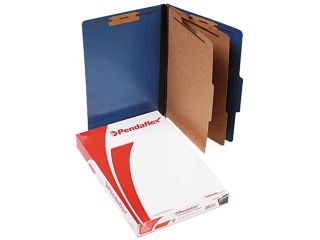 Tops Pendaflex 2257BL Pressguard Classification Folders  Legal  6 Section  Blue  10/box