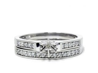 Platinum 1/3ct Diamond Engagement Wedding Ring Setting Semi Mount Set