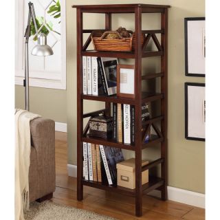 Linon Titian Brown Wood TV Tower Bookcase   Shopping   Great