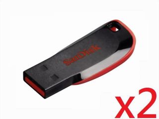 WholeSale 2 piece SanDisk 32GB 32G 32 GB Cruzer Blade USB 2.0 Flash Drive SDCZ50 032G B35